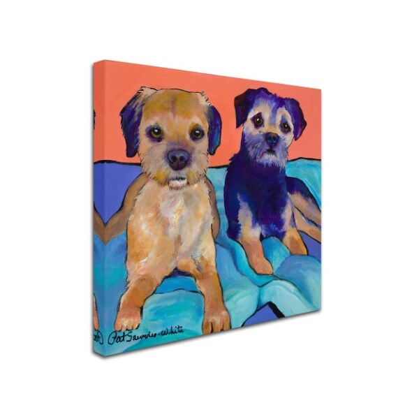 Trademark Fine Art Pat Saunders-White 'The Boys' Canvas Art, 14x14 - PS00220-C1414GG