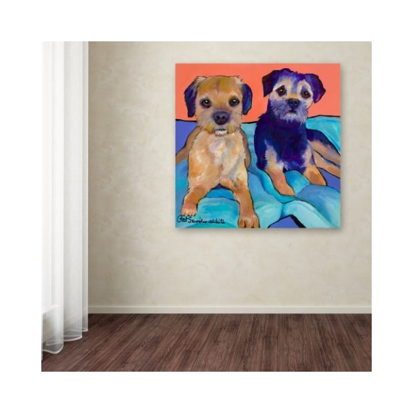 Trademark Fine Art Pat Saunders-White 'The Boys' Canvas Art, 14x14 - PS00220-C1414GG