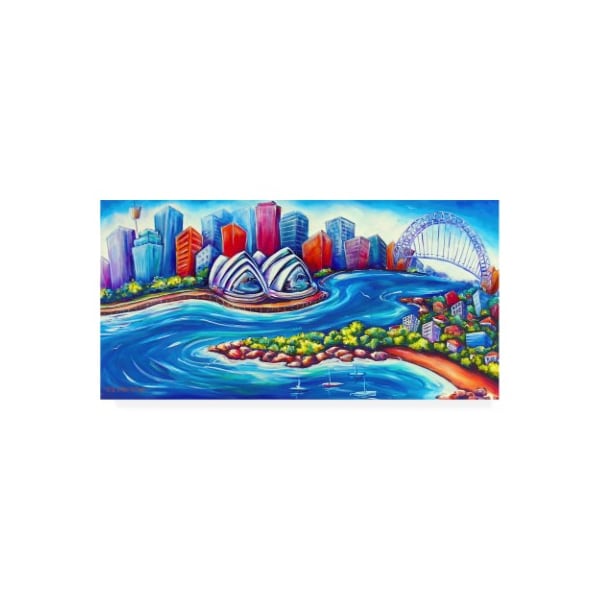 Trademark Fine Art Deborah Broughton 'Tourist Sydney Harbpan' Canvas Art, 16x32 - ALI46871-C1632GG