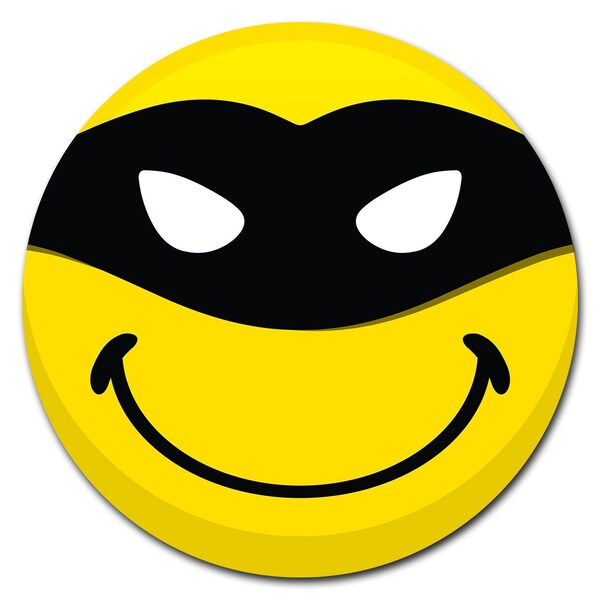 Signmission Emoji Masked Circle Corrugated Plastic Sign - C-12-CIR-EMOJI MASKED