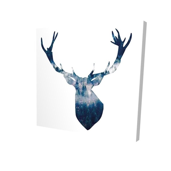 Fondo 32 x 32 in. Deer Head Landscape-Print on Canvas - FO2789522