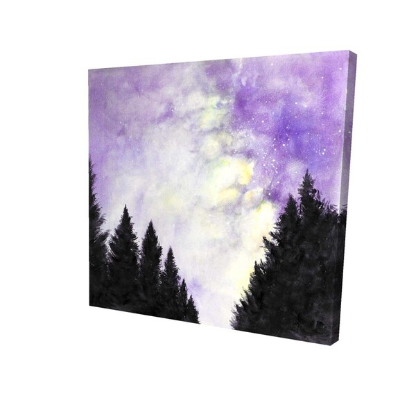 Fondo 16 x 16 in. Purple Starry Sky-Print on Canvas - FO2775114