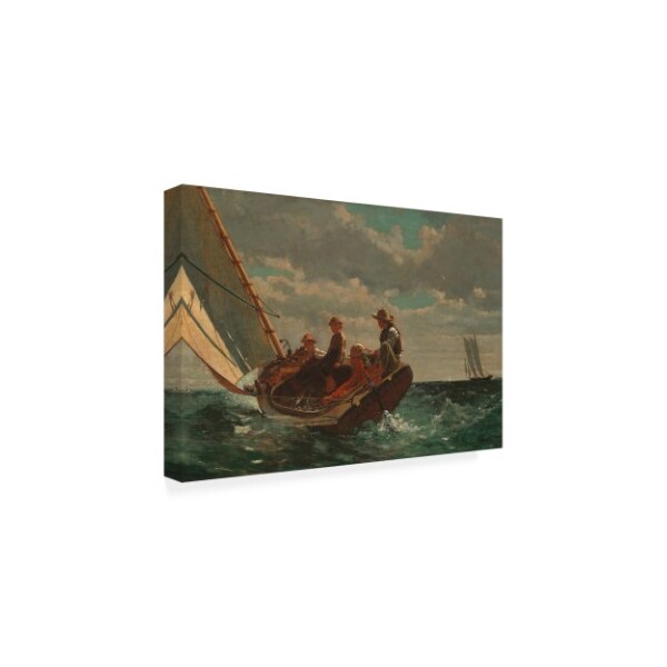 Trademark Fine Art Winslow Homer 'Breezing Up (A Fair Wind) 1873-76' Canvas Art, 22x32 - BL01326-C2232GG