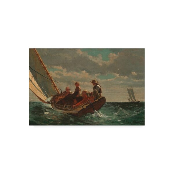 Trademark Fine Art Winslow Homer 'Breezing Up (A Fair Wind) 1873-76' Canvas Art, 22x32 - BL01326-C2232GG