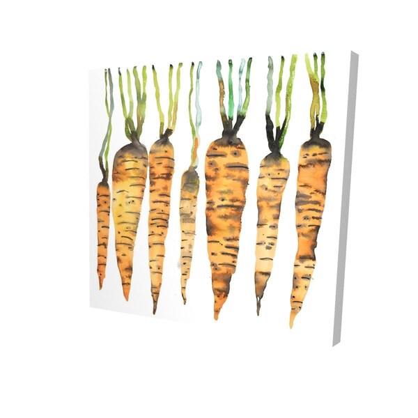 Fondo 32 x 32 in. Watercolor Carrots-Print on Canvas - FO2788348