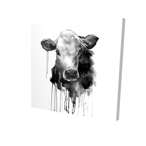 Begin Home Decor 16 x 16 in. Jersey Cow-Print on Canvas - 2080-1616-AN369-1