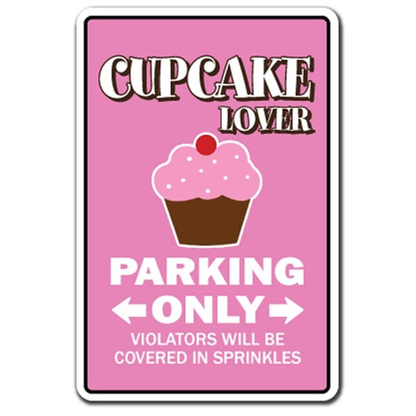 Amistad 5 x 7 in. Cupcake Lover Parking Decal - Bake Bakery Pastry Chef Cake Dessert - AM3898106