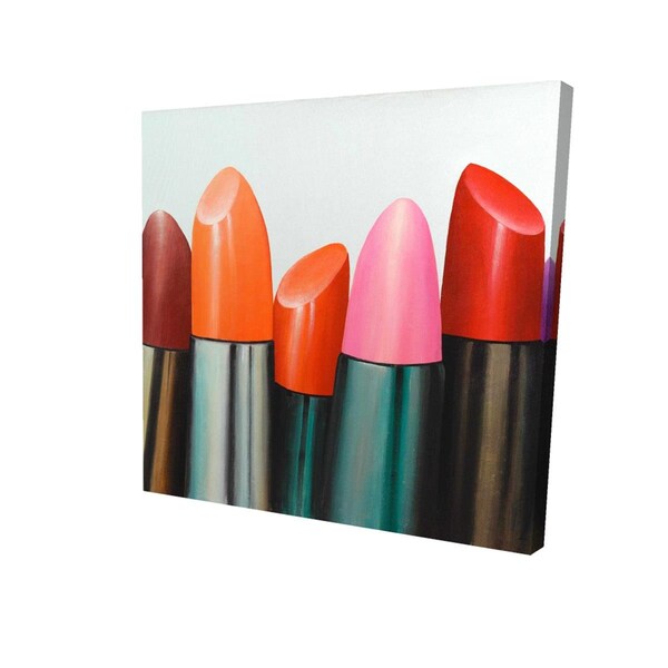 Begin Home Decor 16 x 16 in. Lipstick Collection-Print on Canvas - 2080-1616-MI53
