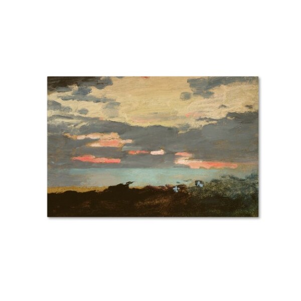 Trademark Fine Art Winslow Homer 'Sunset Saco Bay' Canvas Art, 30x47 - BL01560-C3047GG