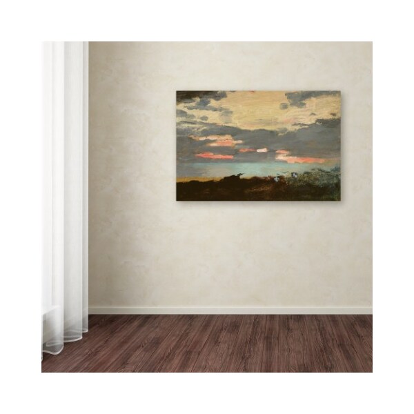 Trademark Fine Art Winslow Homer 'Sunset Saco Bay' Canvas Art, 30x47 - BL01560-C3047GG