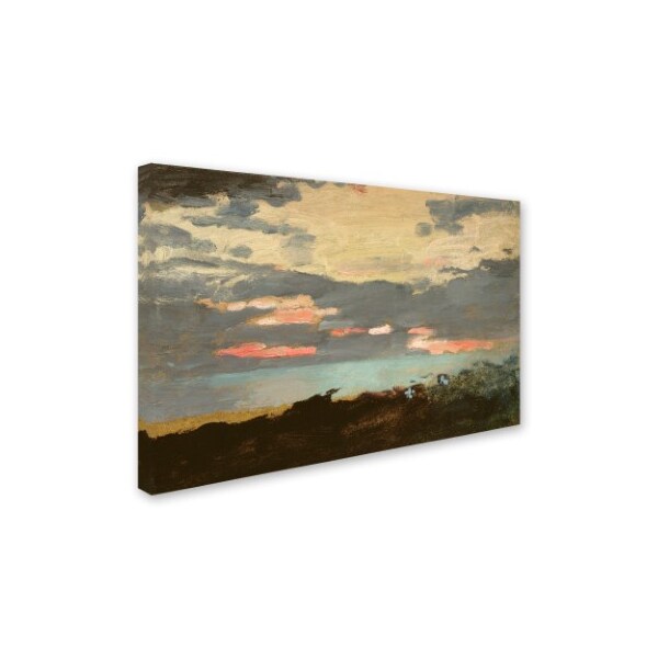 Trademark Fine Art Winslow Homer 'Sunset Saco Bay' Canvas Art, 30x47 - BL01560-C3047GG