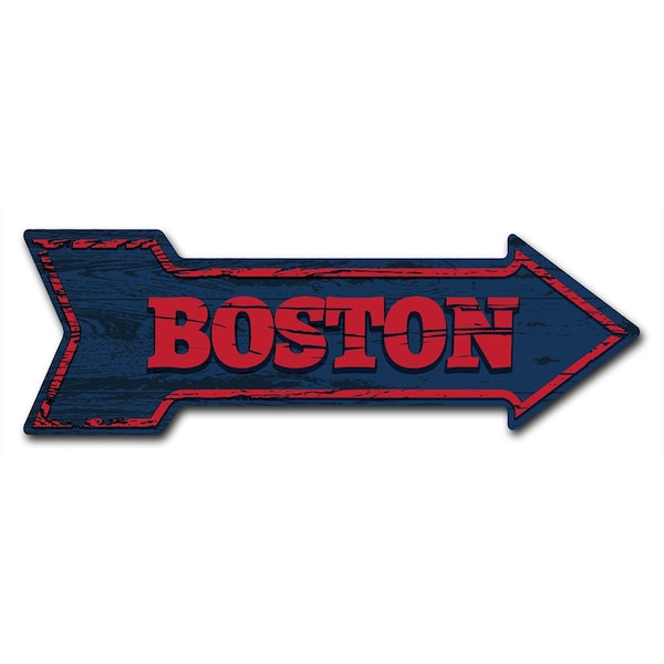 Signmission Boston Arrow Decal Funny Home Decor 24in Wide - D-A-8-999938