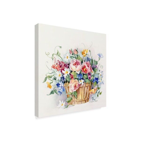 Trademark Fine Art Barbara Mock 'Rose Basket' Canvas Art, 35x35 - ALI38921-C3535GG