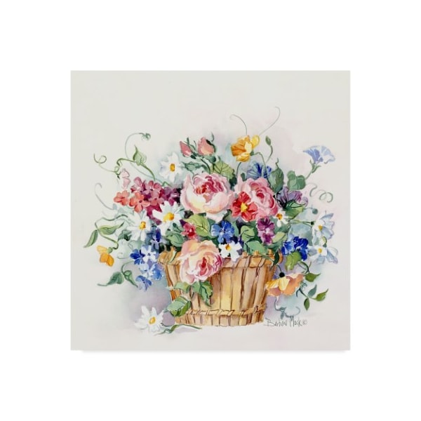 Trademark Fine Art Barbara Mock 'Rose Basket' Canvas Art, 35x35 - ALI38921-C3535GG