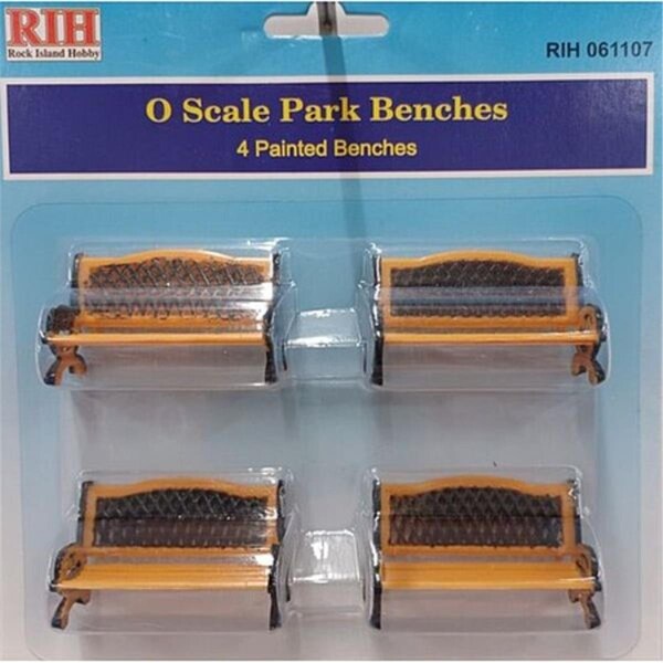 Rockisland O Scale Park Painted Benches, 4PK - RIH061107