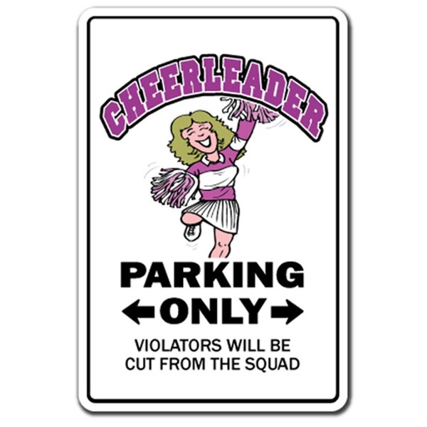 Amistad 8 x 12 in. Cheerleader Decal - Leader Cheerleader Gear Poms Megaphone Cheers - AM3878404