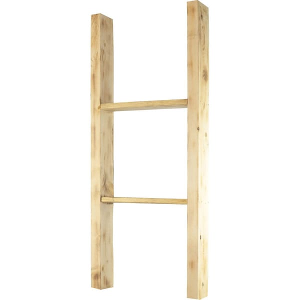 Ekena Millwork 15"W x 36"H x 3 1/2"D Vintage Farmhouse 2 Rung Ladder, Barnwood Decor Collection, Natural Barnwood - DECR015X036X04LDRUF
