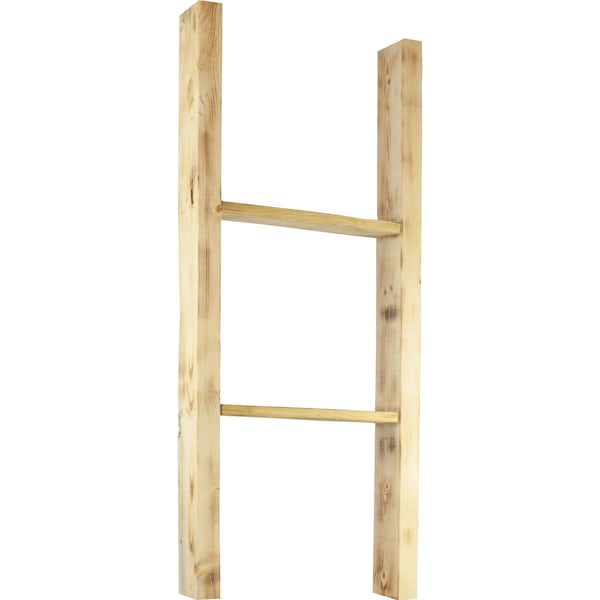 Ekena Millwork 15"W x 36"H x 3 1/2"D Vintage Farmhouse 2 Rung Ladder, Barnwood Decor Collection, Natural Barnwood - DECR015X036X04LDRUF