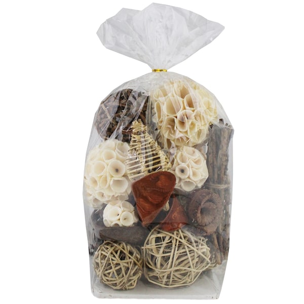 Blue Donuts Decorative Balls for Bowls Vases Assorted 24 Piece Rattan Wicker Balls - BD3486613
