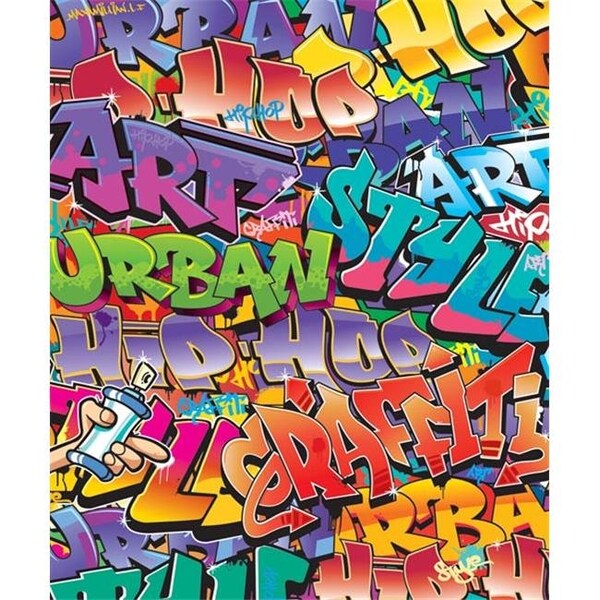 Brewster Home Fashions Brewster Home Fashions WT42827 Graffiti Wall Mural - 78 in. - WT42827