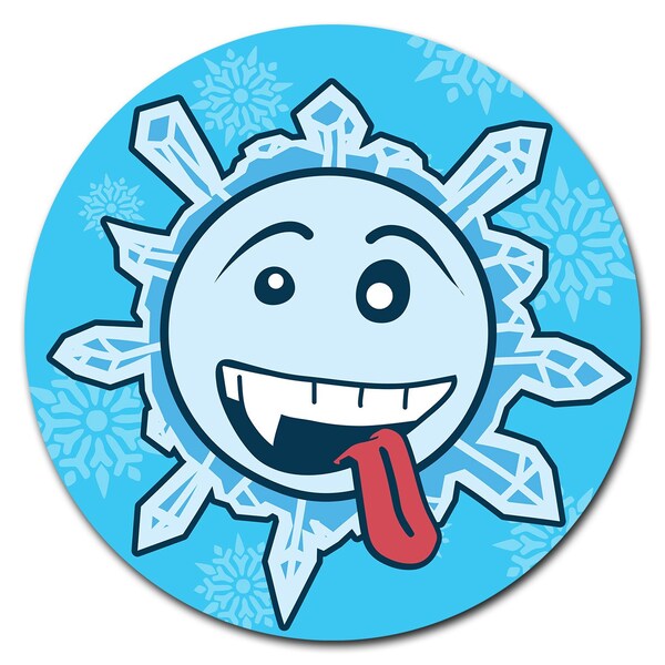 Signmission Snowflake Freak Circle Rigid Plastic Sign - P-8-CIR-SNOWFLAKE FREAK