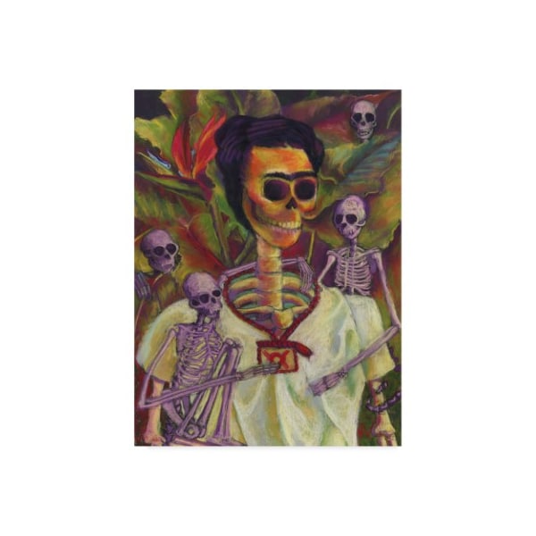 Trademark Fine Art Marie Marfia Fine Art 'Frida Skelly With Monkeys' Canvas Art, 35x47 - ALI43475-C3547GG
