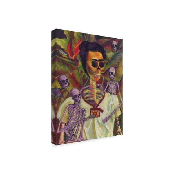 Trademark Fine Art Marie Marfia Fine Art 'Frida Skelly With Monkeys' Canvas Art, 35x47 - ALI43475-C3547GG