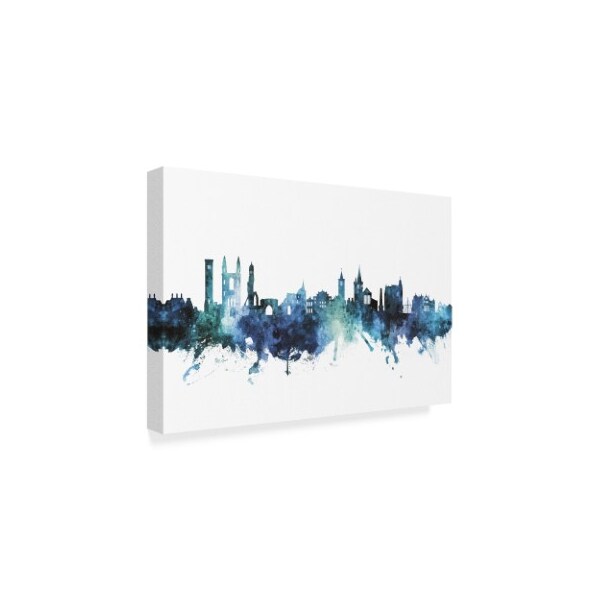 Trademark Fine Art Michael Tompsett 'St Andrews Scotland Skyline Blue' Canvas Art, 12x19 - MT02140-C1219GG