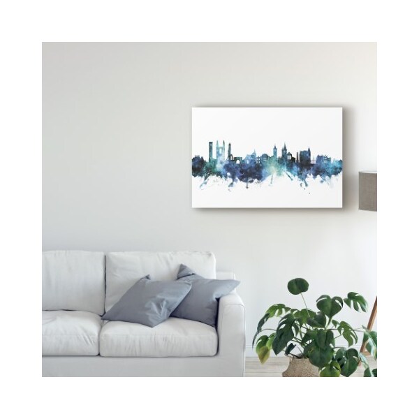 Trademark Fine Art Michael Tompsett 'St Andrews Scotland Skyline Blue' Canvas Art, 12x19 - MT02140-C1219GG