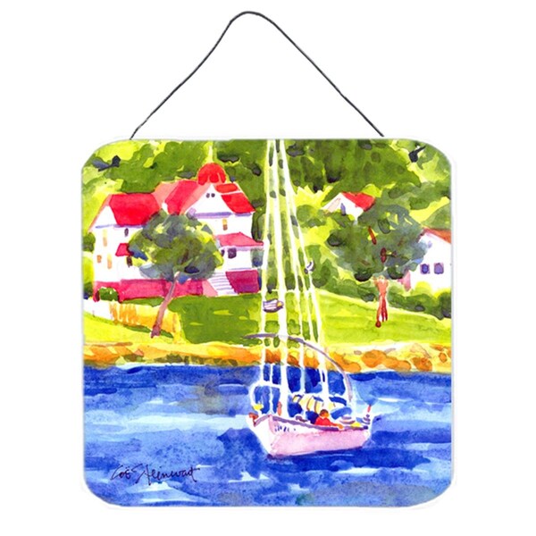 Carolines Treasures Sailboat On The Lake Aluminium Metal Wall or Door Hanging Prints - 6129DS66