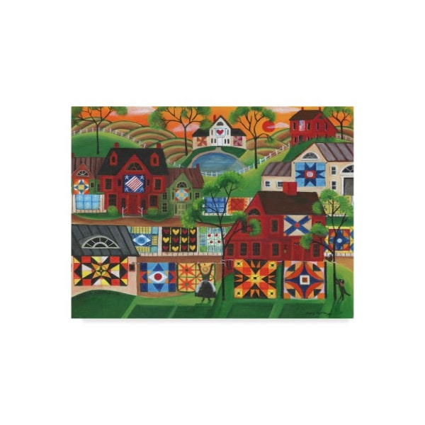 Trademark Fine Art Cheryl Bartley 'Mamas Colorful Quilts' Canvas Art, 14x19 - ALI41053-C1419GG