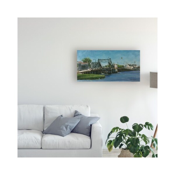 Trademark Fine Art Michael Budden 'Manasquan Bridge' Canvas Art, 12x24 - ALI44506-C1224GG