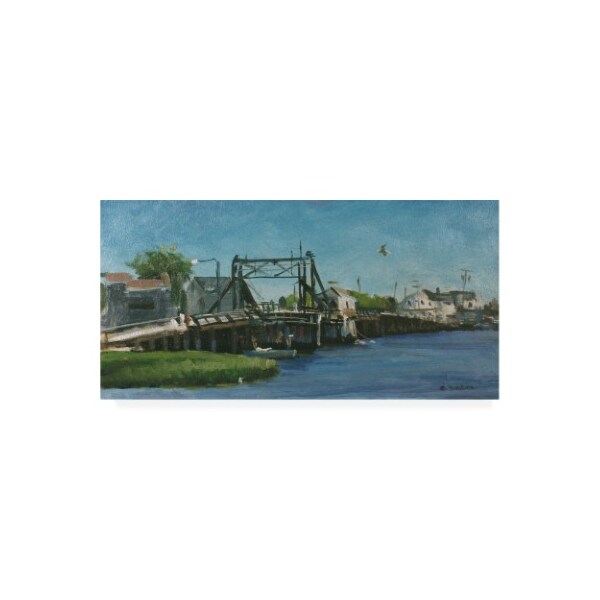 Trademark Fine Art Michael Budden 'Manasquan Bridge' Canvas Art, 12x24 - ALI44506-C1224GG