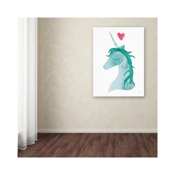 Trademark Fine Art Melissa Averinos 'Unicorn Magic II Heart' Canvas Art, 35x47 - WAP01330-C3547GG