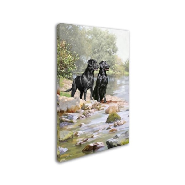 Trademark Fine Art The Macneil Studio 'Black Labradors' Canvas Art, 12x19 - ALI9097-C1219GG