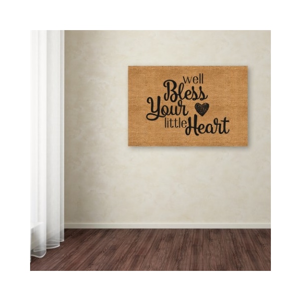 Trademark Fine Art Marcee Duggar 'Bless Your Heart' Canvas Art, 30x47 - ALI11759-C3047GG