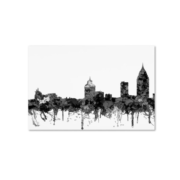 Trademark Fine Art Marlene Watson 'Mobile Alabama Skyline BW' Canvas Art, 22x32 - MW00624-C2232GG