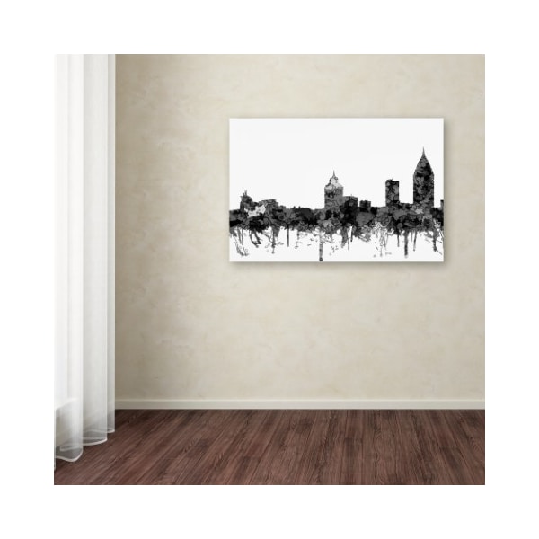 Trademark Fine Art Marlene Watson 'Mobile Alabama Skyline BW' Canvas Art, 22x32 - MW00624-C2232GG
