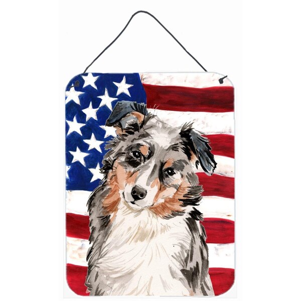 Carolines Treasures Australian Shepherd Patriotic Wall or Door Hanging Prints - BB9362DS1216