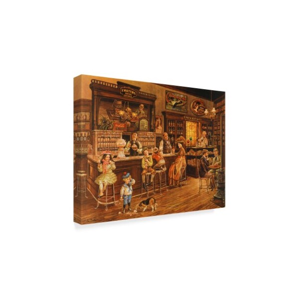 Trademark Fine Art Lee Dubin 'Turn Of The Century Drug Store' Canvas Art, 14x19 - ALI42084-C1419GG