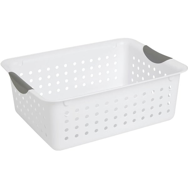 Sterilite Ultra Storage Basket, 0.9 cu-ft Capacity, Plastic, White - 16248006