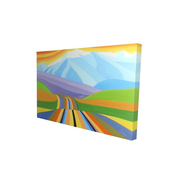 Fondo 20 x 30 in. Mountain Road Multicolored-Print on Canvas - FO2780839