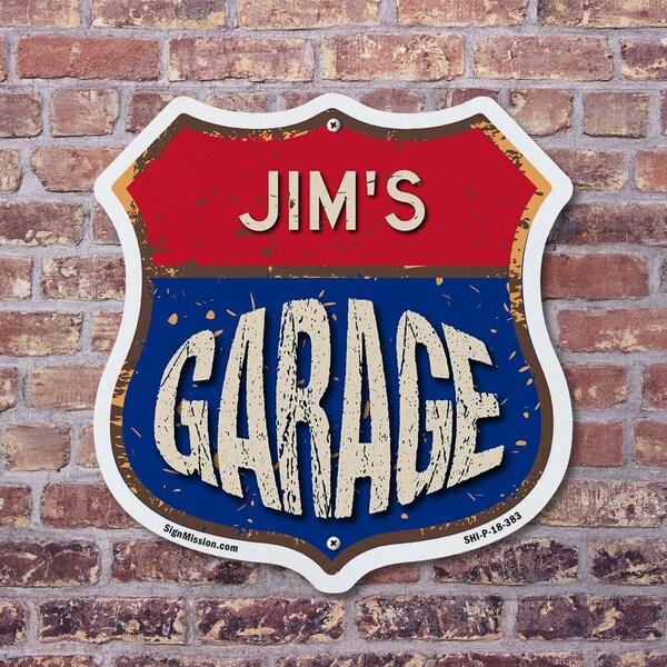 Signmission Jim's Garage, 6 Inch X 6 Inch, Plastic Sign - SHI-P-6-383-JIM