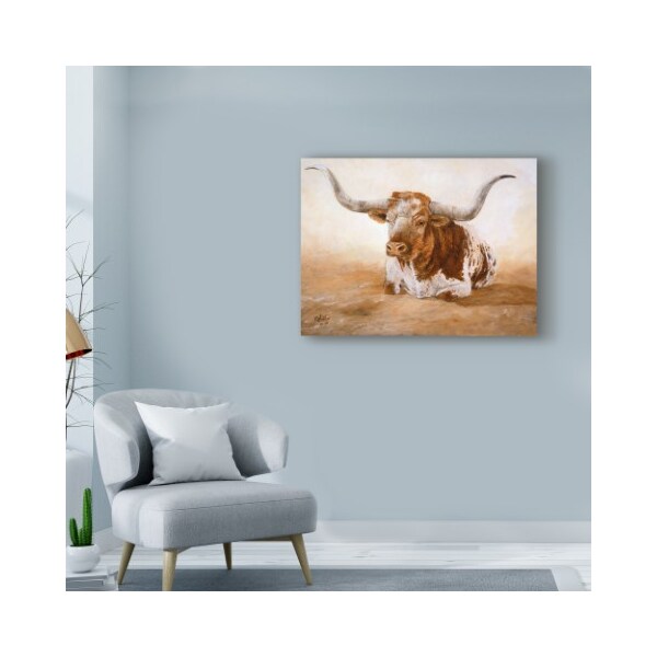 Trademark Fine Art Kathy Winkler 'Easy Rider Cows' Canvas Art, 18x24 - WAG01664-C1824GG