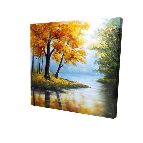 Begin Home Decor 16 x 16 in. Trees by The Lake-Print on Canvas - 2080-1616-LA25