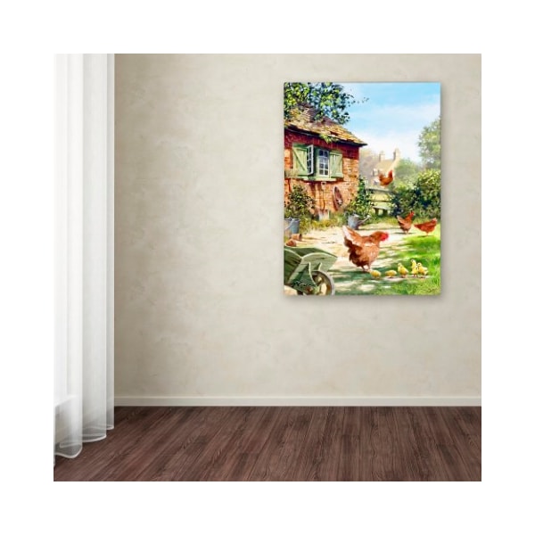 Trademark Fine Art The Macneil Studio 'Chicken And Hens' Canvas Art, 18x24 - ALI8539-C1824GG
