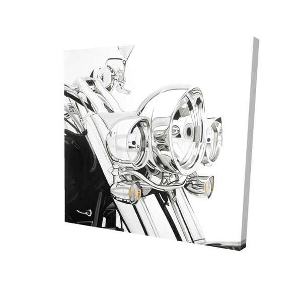 Begin Home Decor 16 x 16 in. Motorcycle Light-Print on Canvas - 2080-1616-TR55