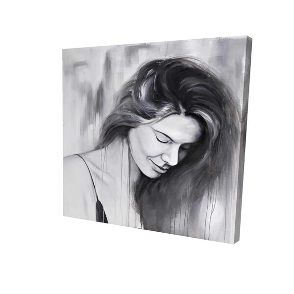 Begin Home Decor 32 x 32 in. Smiling Woman Portrait-Print on Canvas - 2080-3232-FI31