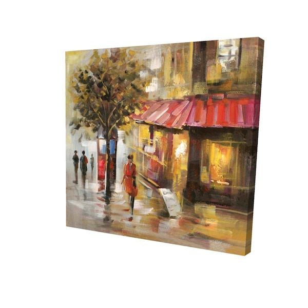 Begin Home Decor 16 x 16 in. Abstract Street with Passers-Print on Canvas - 2080-1616-ST4