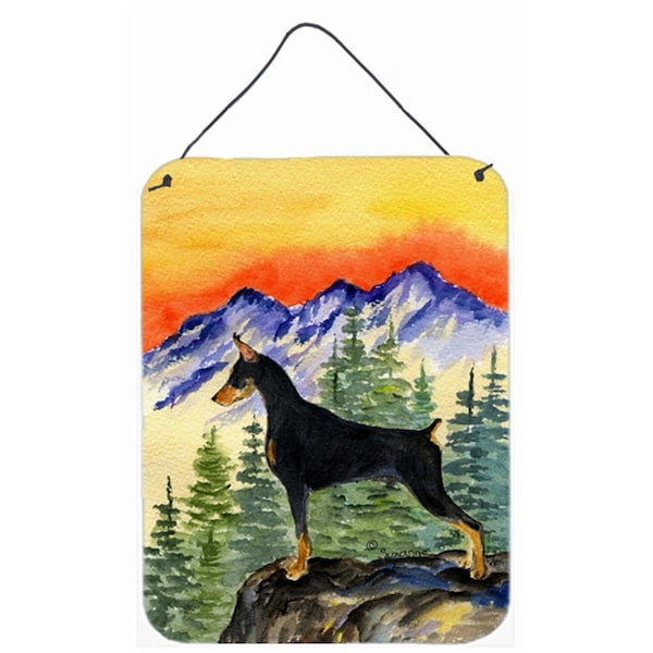 Carolines Treasures 12 x 16 in. Doberman Aluminum Metal Wall and Door Hanging Prints - SS8284DS1216